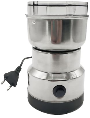 CHEOTIME Molinillo de café eléctrico, Molinillo de café de Acero Inoxidable, Molinillo de café Diseño liviano para moldes de Cereales de Frijoles en el hogar Cocina