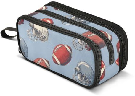 American Football Helmet Pencil Case Boys Girls Pen Bag Pouch School Office