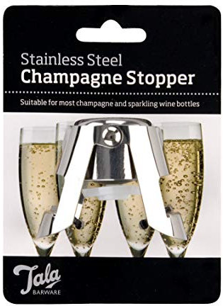 Tala Champagne Stopper, Perfect Tool for Keeping Bubbly and Sparkling Wines Fresher for Longer, Vacuum Lock Seal to Lock in Freshness
