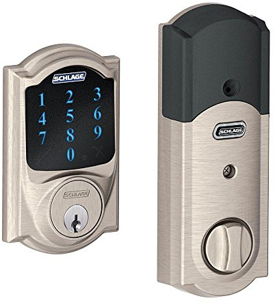 Schlage Lock Company Connect Camelot Satin Nickel Touchscreen Deadbolt with Alarm