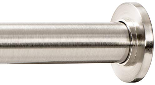 Ivilon Spänningsgardinstång – fjäderspänningsstång för små fönster eller dusch, 40 till 61 cm. Borstad nickel