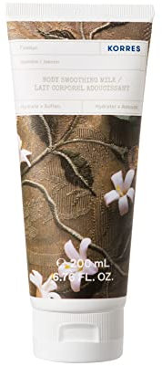 KORRES JASMINE latte corpo levigante con aloe vera, con un delizioso profumo floreale di gelsomino delicato, vegano, dermatologicamente testato, senza siliconi e parabeni, 200 ml