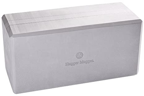 Hugger Mugger 5 in. Big Foam Yoga Block - Gray - Extra Large Size, Dense Foam, Reliable Support, Beveled Edges for Comfort, Great if You're Taller or Less Flexible