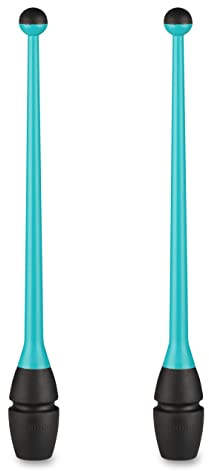 DRUNA Clavette ad Incastro per la Ginnastica Ritmica Indigo 41 cm Turchese-Nero
