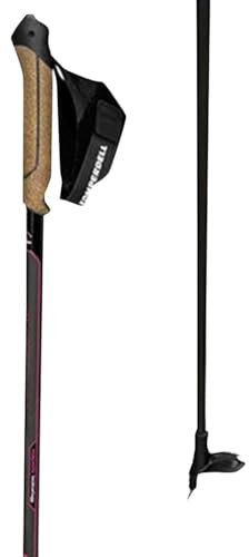 Komperdell Nordic Cx-100 Cork Pink-Schwarz - Leichter steifer Carbon Langlaufstock, Größe 155 cm - Farbe Black - Pink