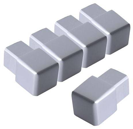 Dalsys 5x ändstycken för kakelprofil 12,5mm, kvadratprofil aluminium (anodiserat) silver matt