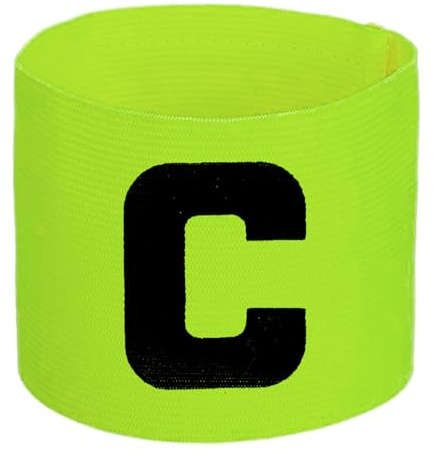 LICQIC Captains Armband, Elastic Sports Arm Band, 1 Pcs Design B, Green | Adjustable Captain Armbands, for football, hockey, rugby and many other sports