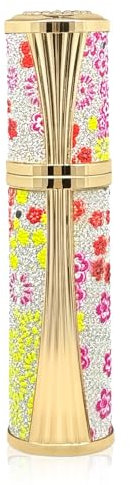 BRARIOS Vaporisateur de parfum pour les déplacements, mini vaporisateur de parfum de voyage, rechargeable, flacon de parfum vide pour le voyage (fleur)