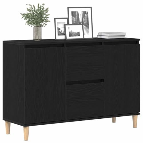vidaXL Sideboard Svart 102 x 35 x 60 cm Konstruerat trä