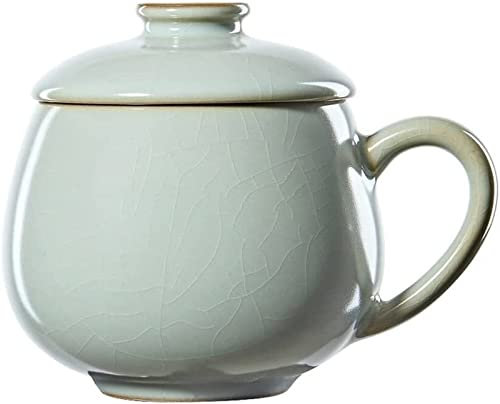 Drickskopp Keramisk Tekopp Retro Mjölkkaffekopp Slät Yta Lämplig För Kontor Och Hem Cyan Kaffemugg Kaffekopp