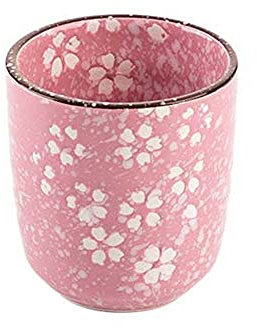 Tasses à thé japonaises en céramique, tasse à thé en fleurs de cerisier, pour bureau et maison (rose)