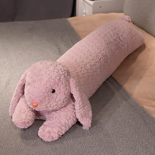 XFNWT Bonito cojín de Peluche, Juguete Largo y Suave para abrazar, Ideal para aliviar el estrés y Relajarse, cojín Decorativo para sofá o Cama, brindar Comodidad,Pink-120cm