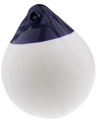 Inflatable Boat Mooring Buoy Anchor Float Buoy for Sailboats Ski Boats Versatile with Eye Hole Lightweight PVC 11.8x13.8inch, White