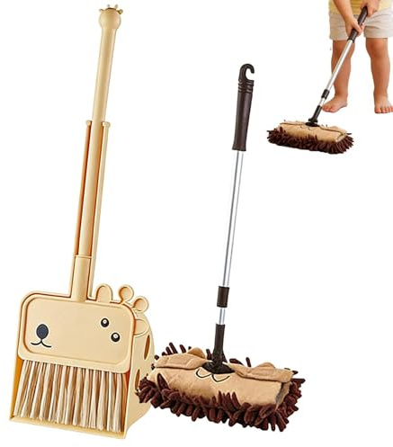 Golvkvast Och Sopskyffel Set - Roligt Playset För Städning | Mini Set Med Kvast Och Sopskyffel | Passar Bra För Barn, Flickor, Tonåringar, Vuxna, Sovrum, Födelsedag, Jul Nytt År