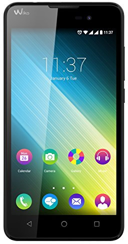 Wiko Lenny 2 Smartphone (12,4 cm (5 Zoll) IPS-Display, 1,3 GHz Quad-Core Prozessor, 8GB interner Speicher, 1GB RAM, Android 5.1 Lollipop) schwarz