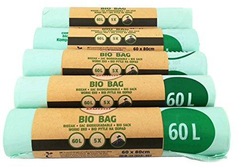 Dumil, sacchetto di rifiuti organici, verde, 60 Liter 25 Stück