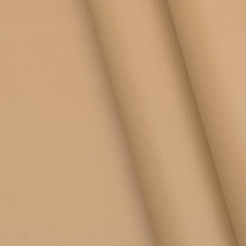 STOFFKONTOR Polster PVC Kunstleder, Polsterstoff in Rindsleder Optik, Möbelstoff Meterware - Sand - für sämtliche Polsterarbeiten, Automobil, Boote, Dekorationen uvm.