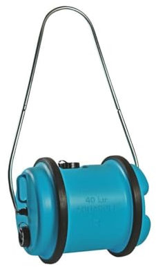 Hitchman Aquaroll 40L Economy Blue Portable Rolling Water Container and Carrier with Collapsible Handles for Caravans, Campervans, Motorhomes and Camping