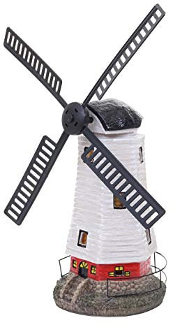 Mendler Solar LED-Windmühle HWC-G95, Gartendeko Tischdeko Dekofigur, In-/Outdoor