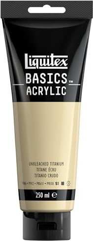 LIQUITEX Basics Acrylic Paint, Unbleached Titanium, 250 ml Tube
