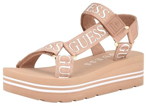 GUESS Avin, Sandali con Zeppa Donna, Oro Rosa, 41 EU