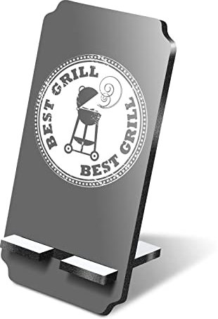 Destination Vinyl Ltd 1 x 5mm MDF Mobile Phone Stand - BBQ Best Grill Summer Wooden Stand Holder for Mobile Phone, Smartphone #7149