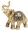 Tissting Deko Elefanten Figuren Gold 24 x 26 cm Große Harz Feng Shui Elephant Statue Reichtum Glück Elefant Skulptur Schreibtisch Dekoration für Home Büro