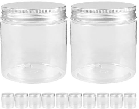 Ciieeo 12 Piezas Mason Jars Mini 3.34Oz Con Tapa De Aluminio Transparente Frascos Herméticos Para Almacenamiento De Mermeladas Té Cosméticos Y Viajes