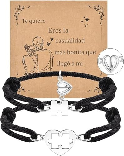 CheersLife Pulsera Pareja Magnéticas Regalos de Pareja Relación Distancia
