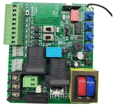 Replacement Gate Operator Logic Board, Sliding Door Garage Door Control Panel Magnetic Spring Limit Switch Available with Delay Function AC for Sliding Gate Motor and Accessories(Only Board)
