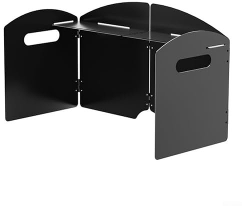 Bebykilemi Pare-vent de camping en plein air - Équipement essentiel pour la protection de cuisinière à gaz pendant la randonnée et les pique-niques (quatre plis)