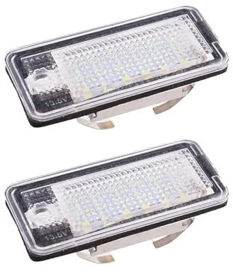 CMJAHU Adatto for Audi A3 S3 8P A4 S4 B6 B7 A6 C6 S6 A8 S8 Q7 RS4 RS6 Plus Avant Lampada automatica 2 pezzi Luce targa posteriore a LED