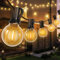 Bomcosy Outdoor String Lights LED Mains Powered, 25FT G40 Globe Bulbs Festoon Lights with 12+1 Bulbs(1 Spare), Waterproof Indoor Garden Lights for Terrace, Patio, Warm White