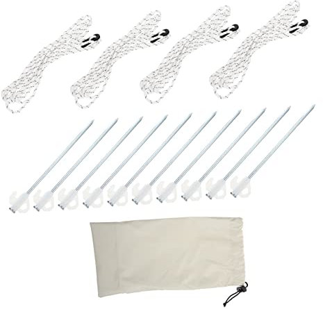 Amosfun 1 Satz Campingzelt im Freien Campingplatz Aufbewahrungsgurt Campingplane dünn Zelte Reflektierende Seile für Zelt Kordelversteller Strand Windseil Lanyard Zeltseil Reisen Spanner