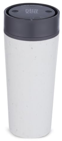 Circular & Co Insulated Reusable Coffee Cup - 16oz/454ml - Large Travel Mug - 100% Leakproof & Lockable - Push Top, One Hand Open, 360 Drinking Coffee Tumbler - Recyclable - BPA Free, Dishwasher Safe