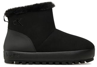 Calvin Klein Damen Mid Boot Stiefel Home Slipper Hausschuhe, Schwarz (Triple Black), 38