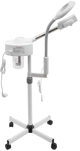 Vaporizador Facial 2 en 1 LED con 5 Lentes, Salón de Belleza y Cuidado de Piel