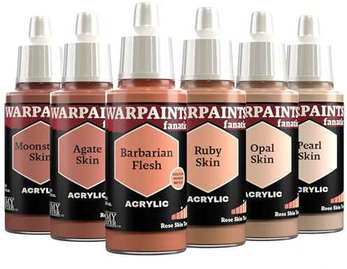 The Army Painter, Warpaints Fanatic Flexible Triad: Rose Skin Tones, 6 x 18 ml Peinture Acrylique - Pour Peinture de Figurine Warhammer et Donjon et Dragon