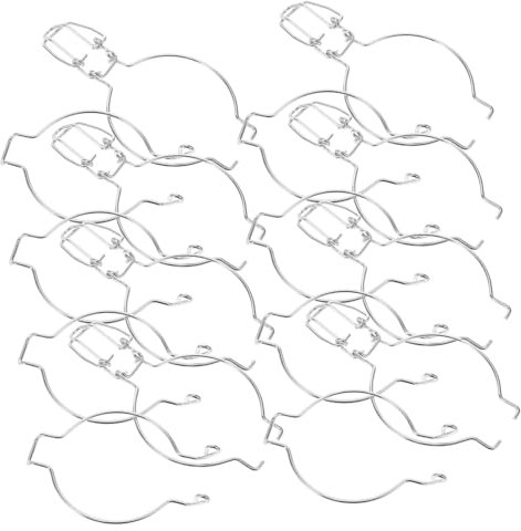 CATIEBYE 10piezas Hebillas Metálicas para Tarros De Vidrio con Cierre Hermético Acero Inoxidable Duradero Diseño De Bloqueo con Alambre para Conservar Alimentos De Forma Segura