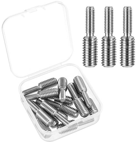 Lot de 15 boulons filetés à double extrémité, vis sans tête - Adaptateur fileté M5 x 0,8 vers M8 x 1,25 - Réducteur de boulons filetés pour meubles (M5 x 0,8 à M8 x 1,25)