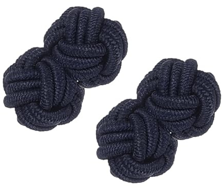 PATIKIL Manschettknappar i silke, elastisk tygskjorta, manschettknappar, tvinnad knut klänning tillbehör manschettlänk för män, kvinnor, affärer, gåva, bröllop