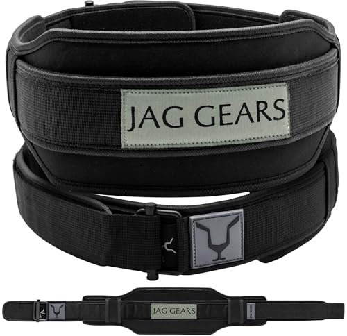 Jag Gears, 2 in 1 Weight Lifting Belt, Adjustable Gym Belt for Weightlifting with Back Support, Powerlifting Belt for Squats & Deadlifts, Strength Training Fitness Workout Belt for Men & Women