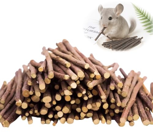 Flewdart 500g apple tree wood sticks for chinchilla rabbits guinea pigs avia Cobaya Parrot Hamster Small Animals Molar Hamster applewood chunks chew sticks (500g)
