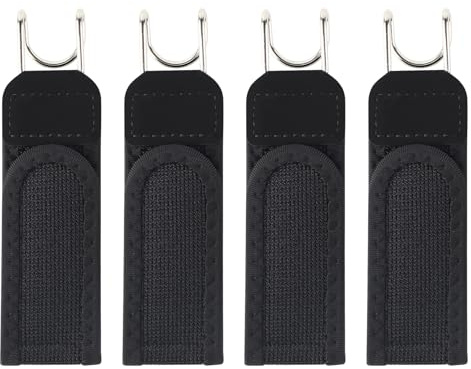 Gsrhzd Cinturon Elastico Hombre, 4 Piezas Cinturon Sin Hebilla Hombre Mujere, Cinturones Laterales Invisibles Para Hombres Y Mujeres, Negro