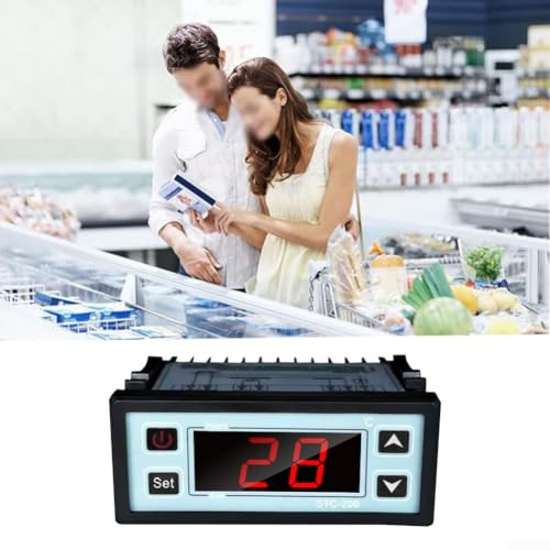 Dolvitrny Termostato digital programable para calefacción y refrigeración, rango de -40 ~ 70 °C, control de doble sensor, carcasa ABS, uso versátil en incubadoras, terrari