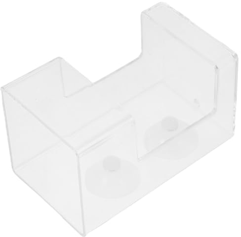 minkissy Acrylic Aquarium Fish Feeder Dish with Suction Cup, Sinking Anti-Scatter Feeding Tube for Fish Tank Shrimp, Station Feeder Suitable for Freshwater Aquatic Pets