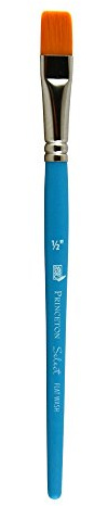 Princeton Select Artiste Flat Wash Brush, Synthetic, Short Handle, Size 1/2 inch, 1 Count