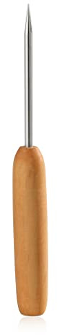New Star Carbon Steel Ice Pick with Hard Wood Handle, 7.5-Inch