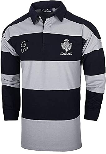 Scotland Langärmliges, gestreiftes Rugby-Shirt (XXXL)