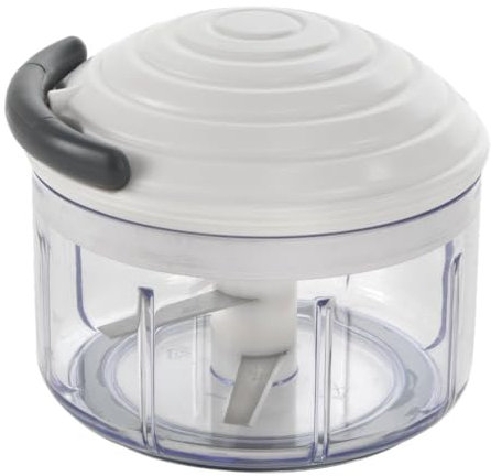 Metaltex ROTOMAC - Cortaverduras y picadora, Transparente, Color Blanco